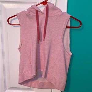 Pink tank top with hoodie